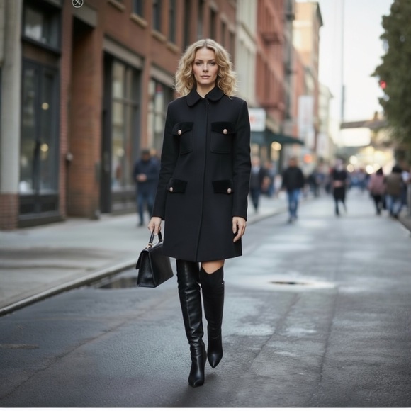 Gucci Jackets & Blazers - NWT GUCCI Velvet Trim Wool Coat Size 38 $4,800.00